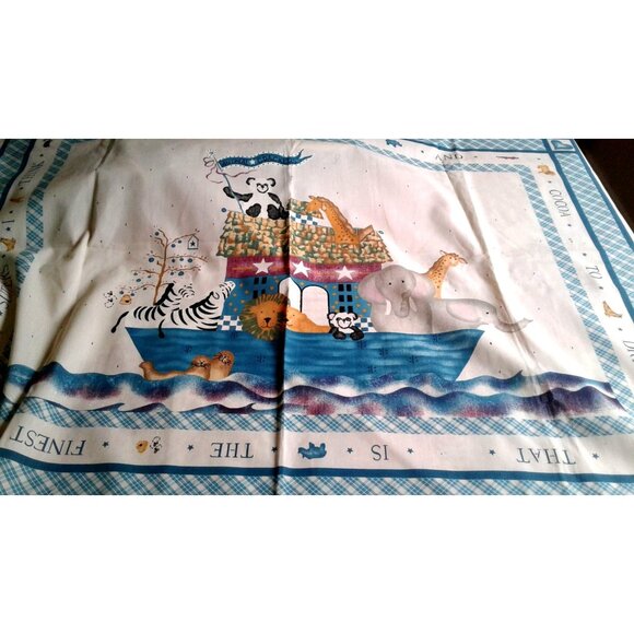 Material Fabric Cotton Animal Crackers Panel Bear Zebra Elephant Lion Boat Giraf - Picture 3 of 11